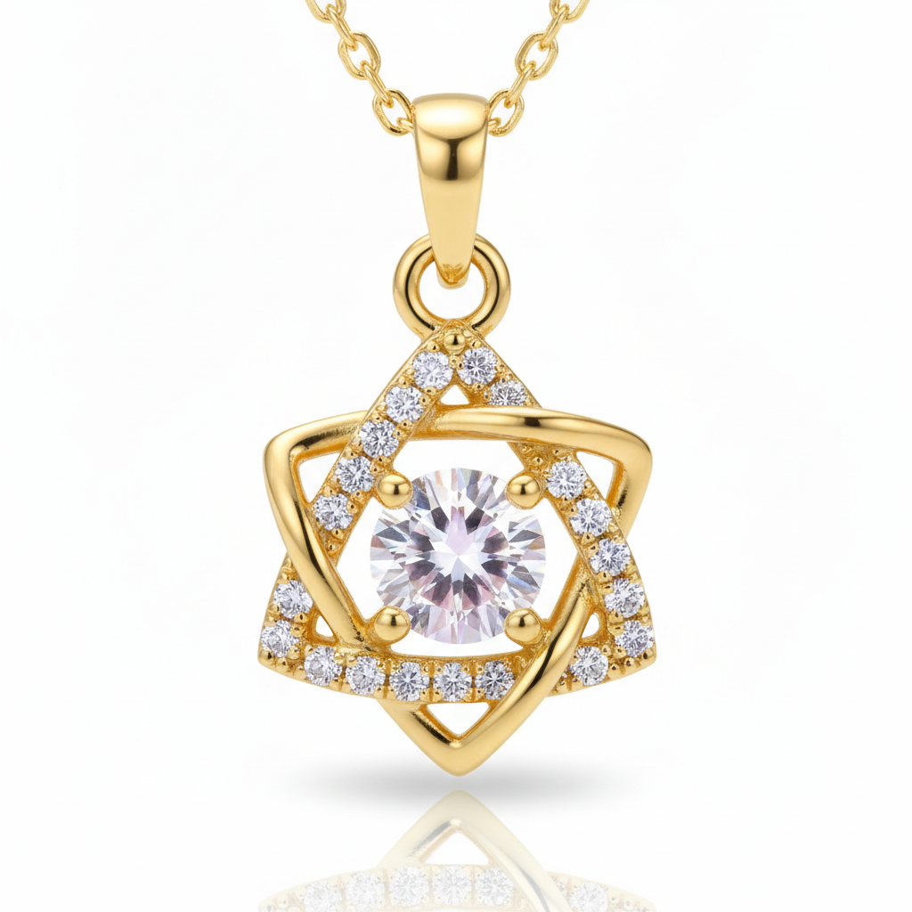 TriAura Halo Round Cut Lab Grown Diamond Pendant