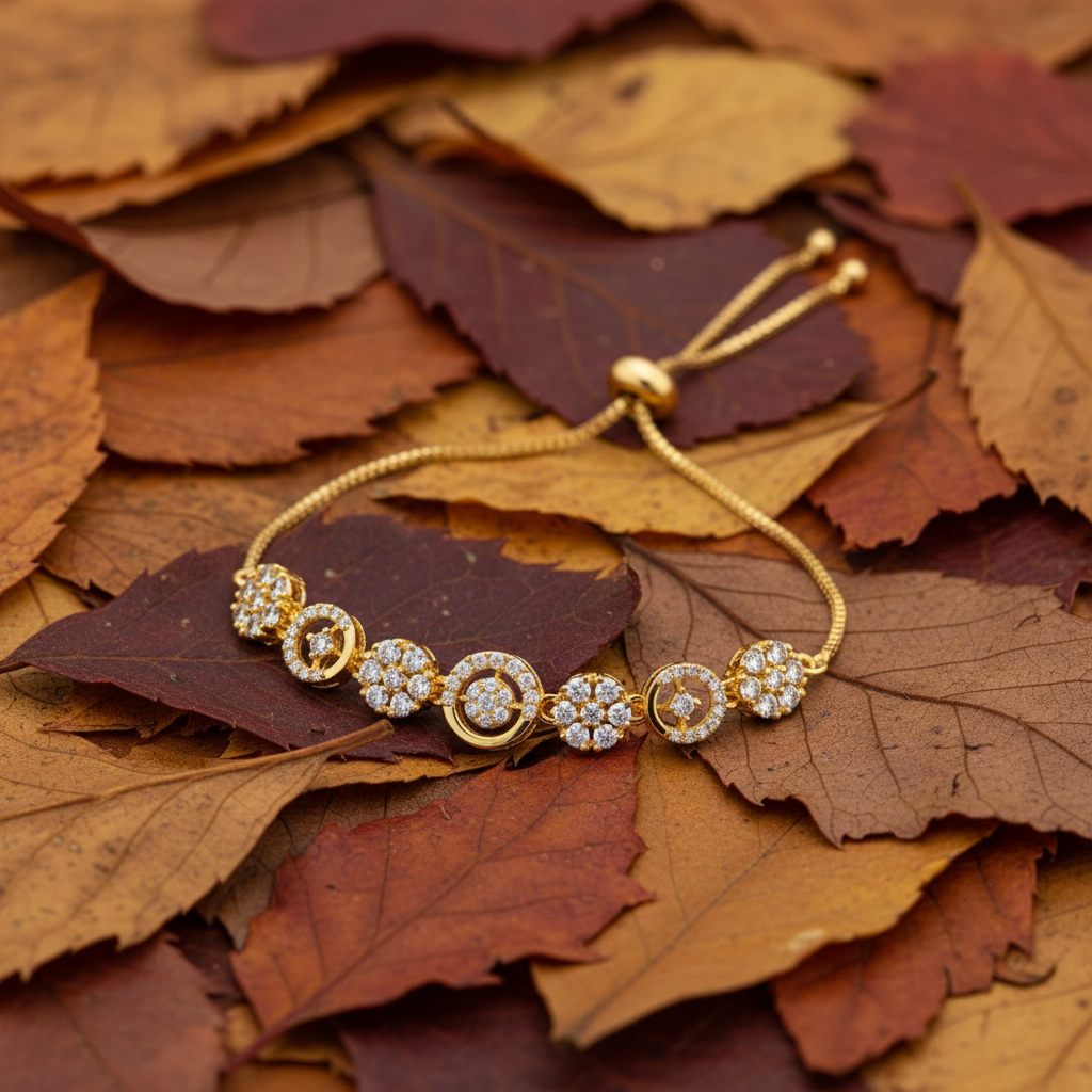 Classic Moissanite Diamond Gold Slider Bracelet
