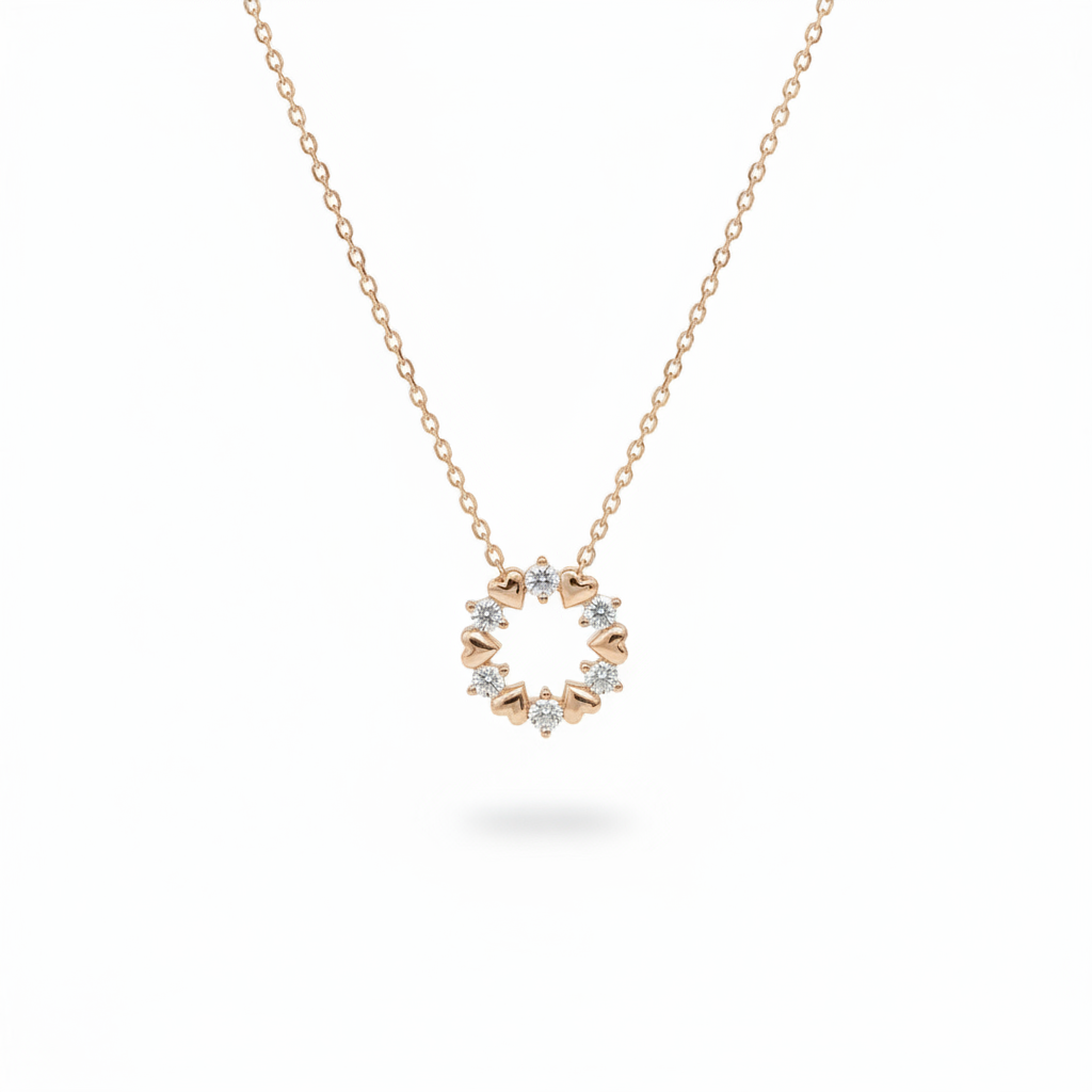 Hearts of Eternity Lab Grown Diamond Circle Pendant