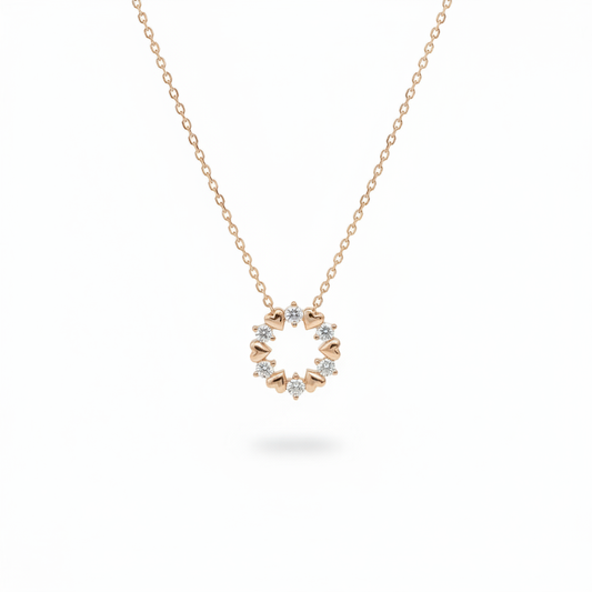 Hearts of Eternity Lab Grown Diamond Circle Pendant
