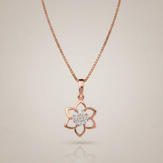 Elegant Blossom Moissanite Diamond Pendant Necklace