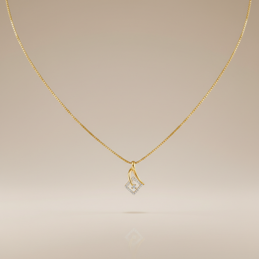 Royal Curve Lab Grown Diamond Square Pendant