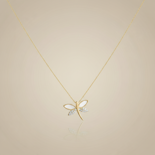 Celestial Wing Lab Grown Diamond Dragonfly Pendant