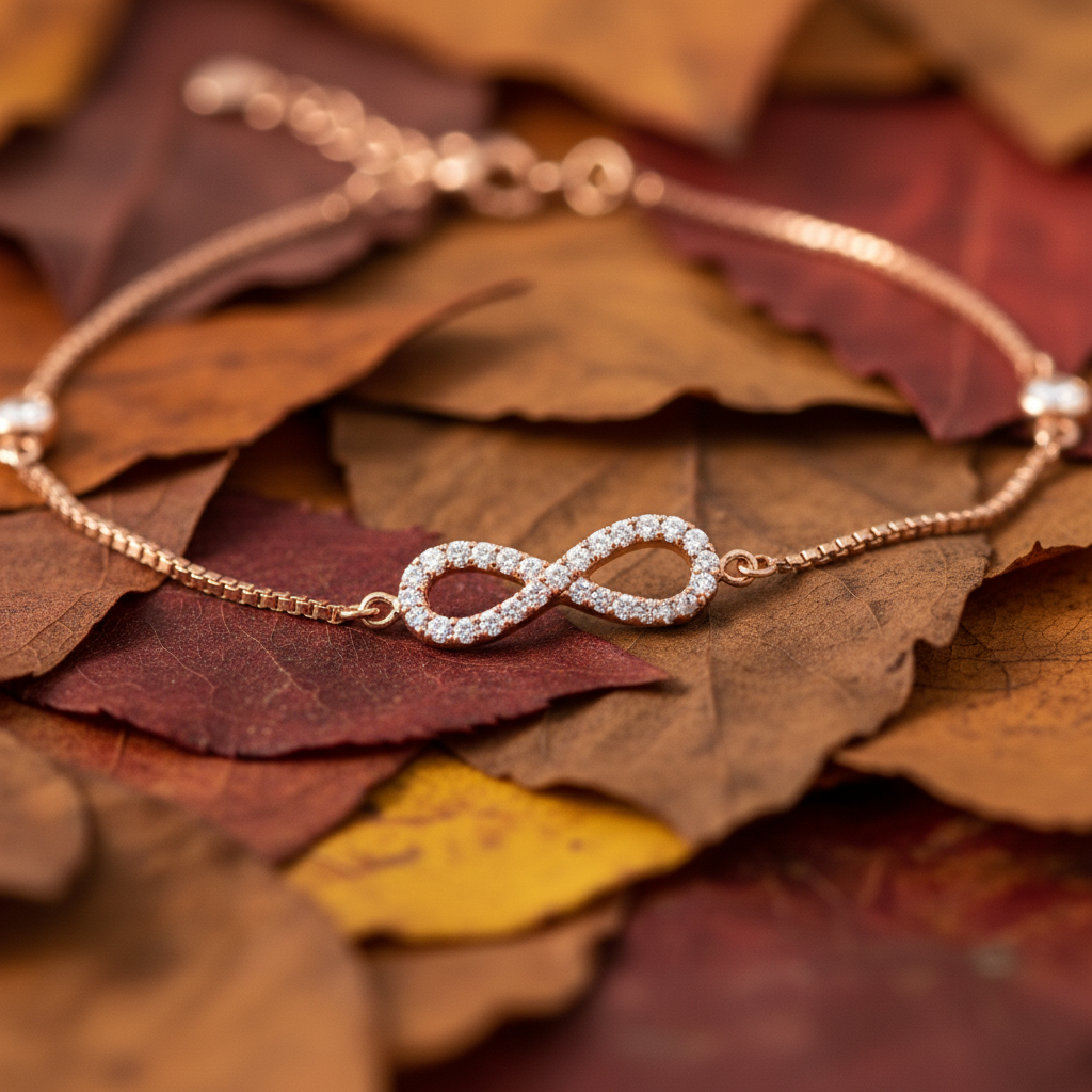 Infinity Moissanite Diamond Chain Bracelet for Women