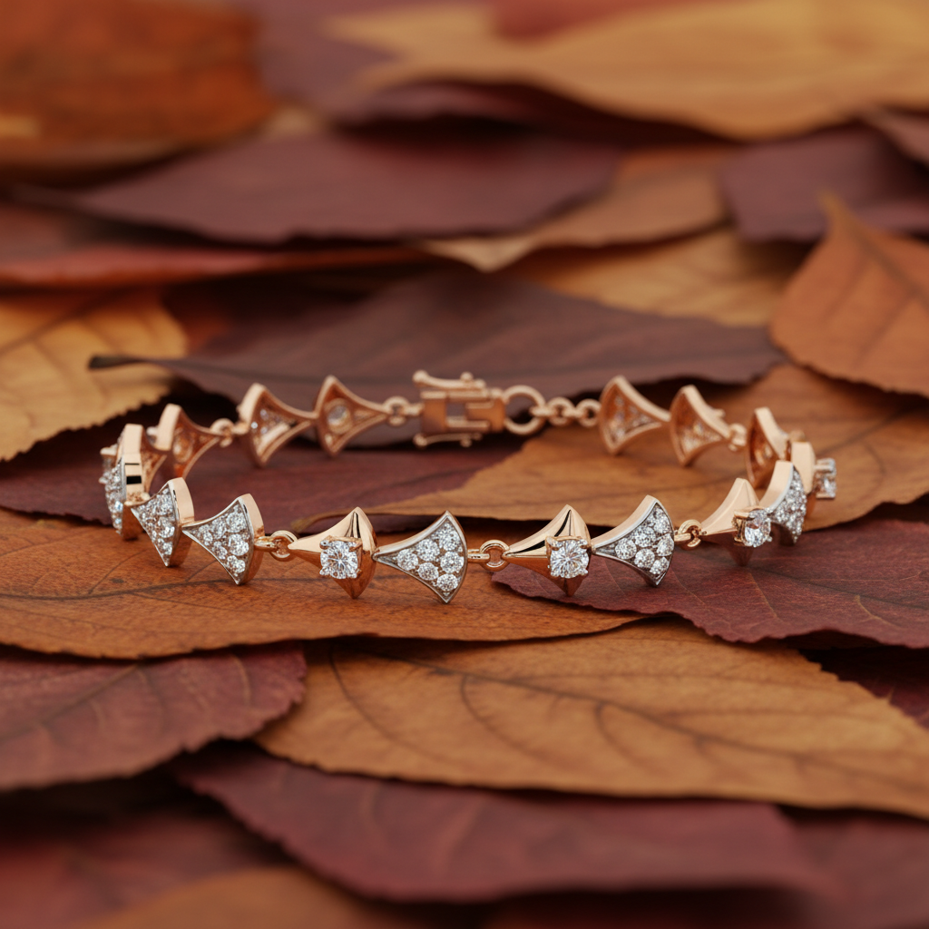 Elegant Bow Motif Moissanite Diamond Bracelet