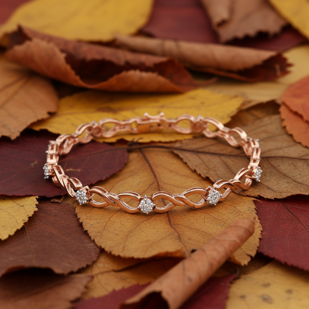 Modern Infinity Round Cut Moissanite Diamond Bracelet