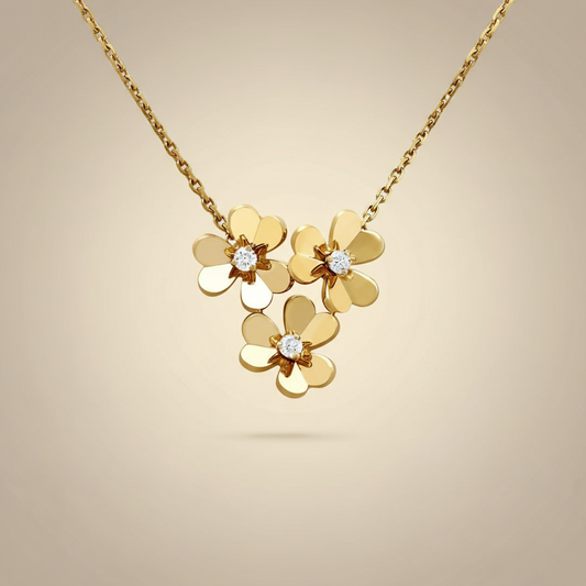 Daisy Luxe Moissanite Diamond Gold Necklace