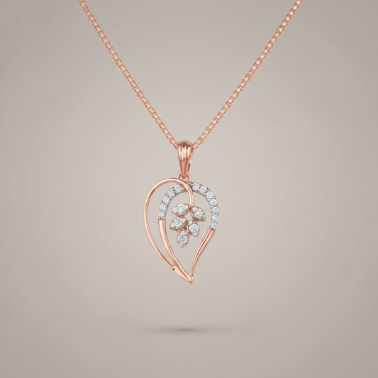 Love Bloom Moissanite Diamond Heart Pendant Necklace