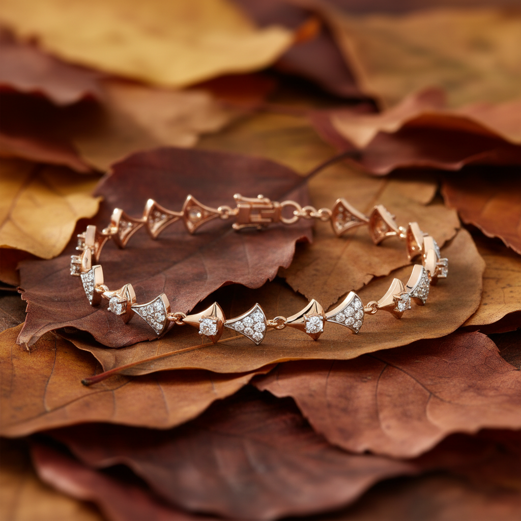 Elegant Bow Motif Lab Grown Diamond Bracelet