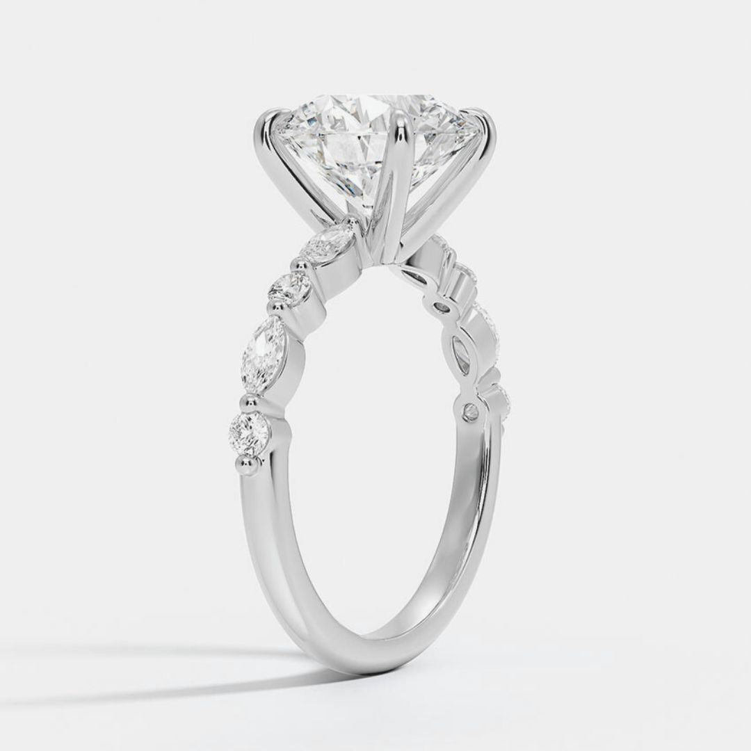 2ct Round Lab Grown Diamond Engagement Ring in 18kt White Gold