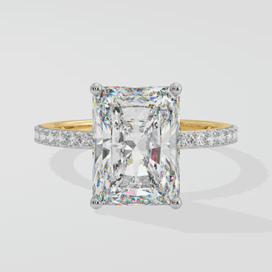 4 ct Radiant Solitaire Ring