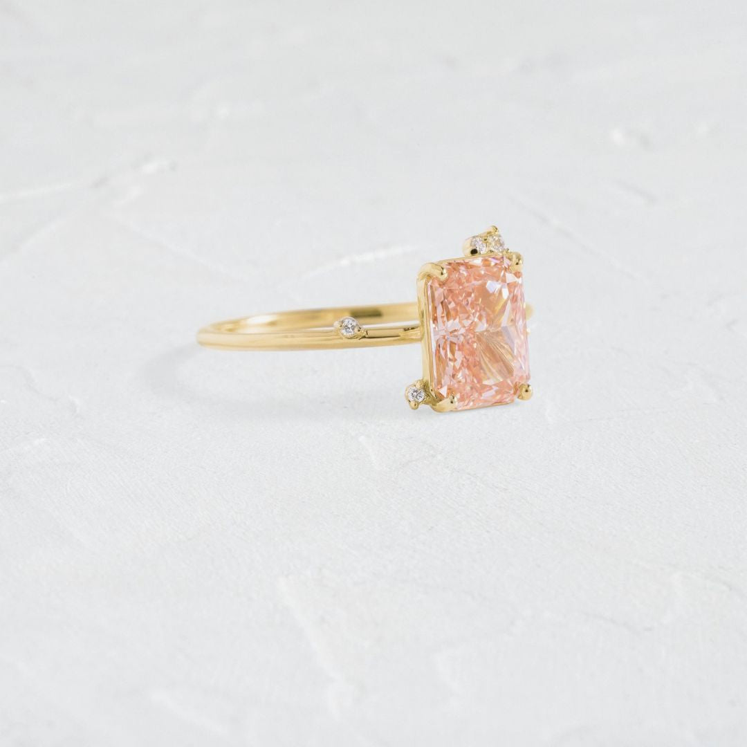 A Flame Radiant Ring 5ct. Pink Diamond