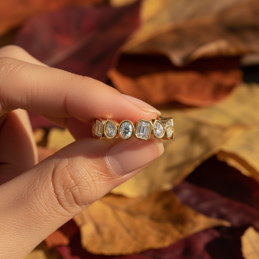 Empress Multi Shape Moissanite Diamond Eternity Ring