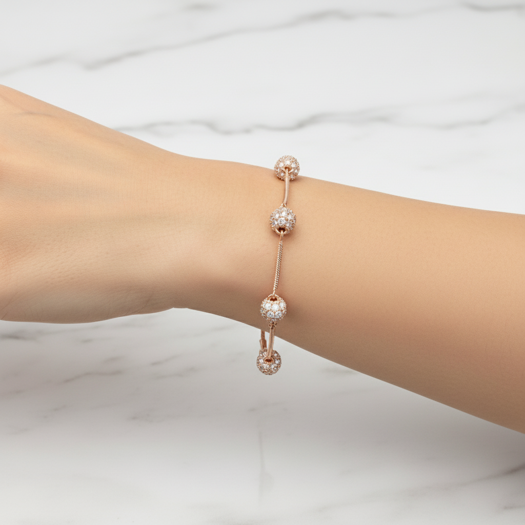 Zavya Radiant Round Cut Moissanite Bracelet