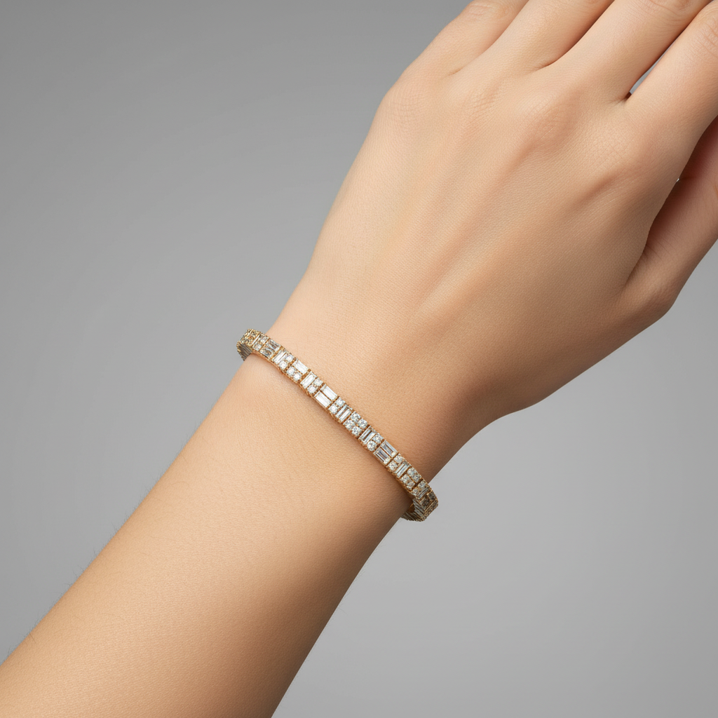 Colin Cowie Dot Dash Moissanite Diamond Bracelet