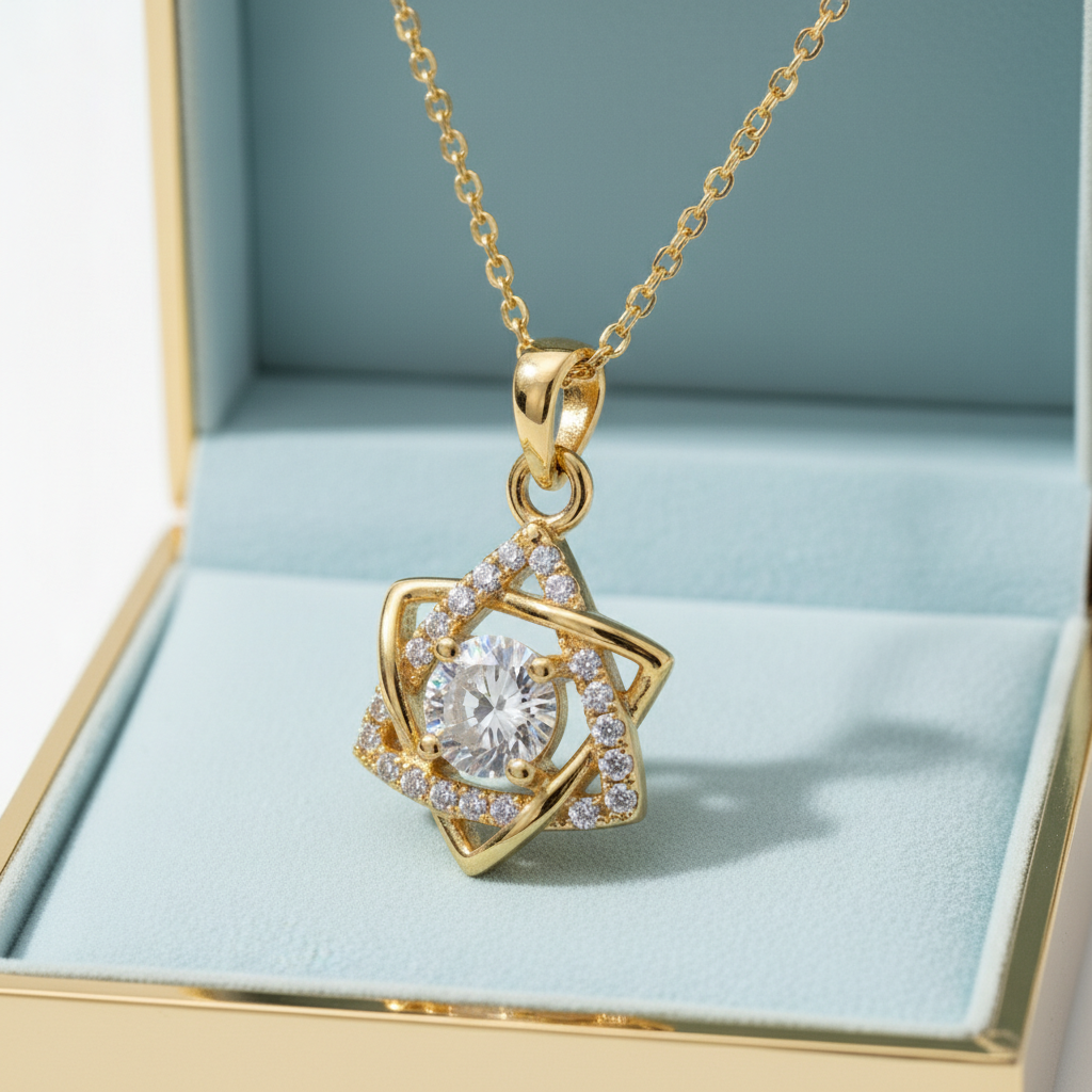 TriAura Halo Round Cut Lab Grown Diamond Pendant