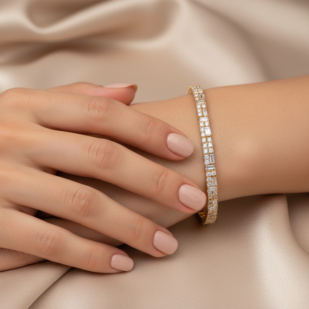 Colin Cowie Dot Dash Lab Grown Diamond Tennis Bracelet