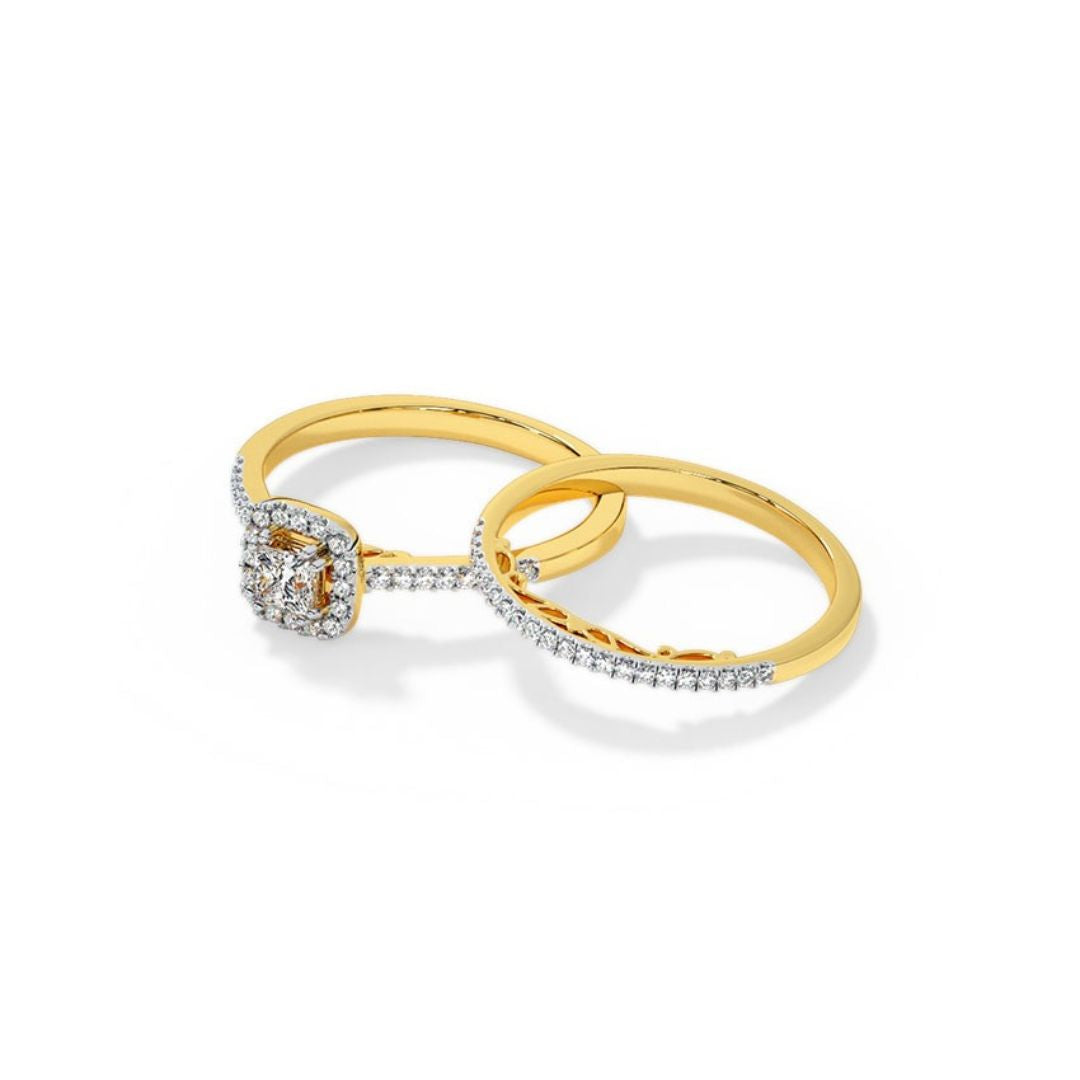 Sunshine Solitaire Bridal Ring Set