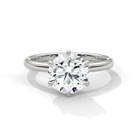 Elegant Round Moissanite Diamond Solitaire Engagement Ring | 1 to 3 CT Round Diamond Wedding Ring for Women Birthday Gift Anniversary gift