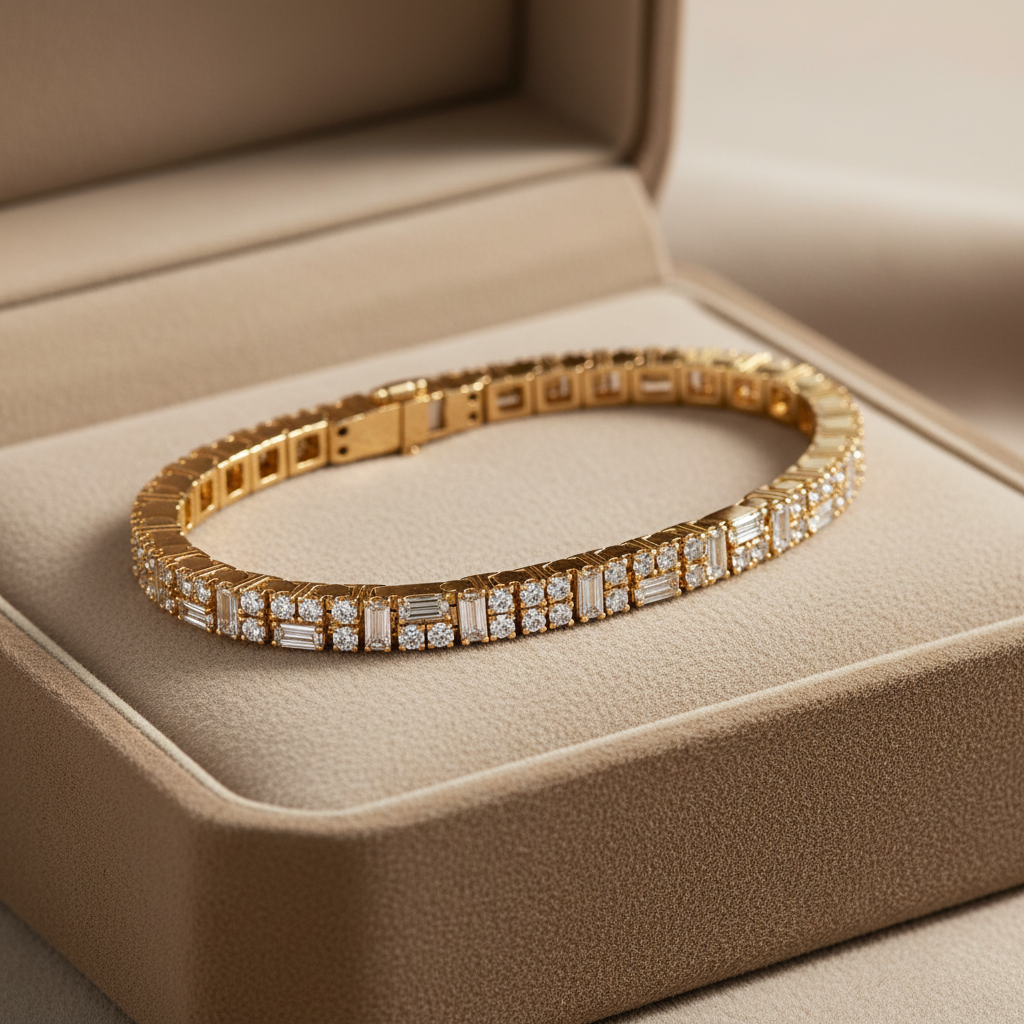 Colin Cowie Dot Dash Moissanite Diamond Bracelet