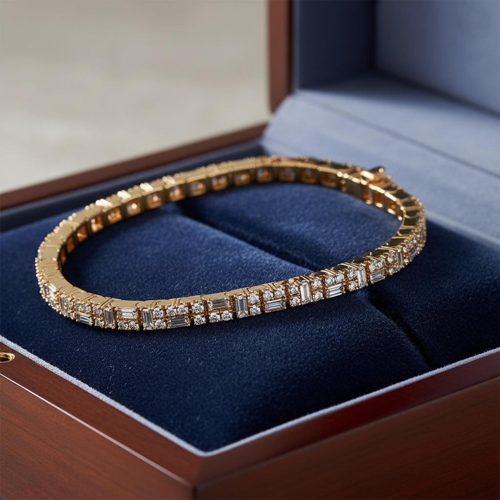 Colin Cowie Dot Dash Lab Grown Diamond Tennis Bracelet