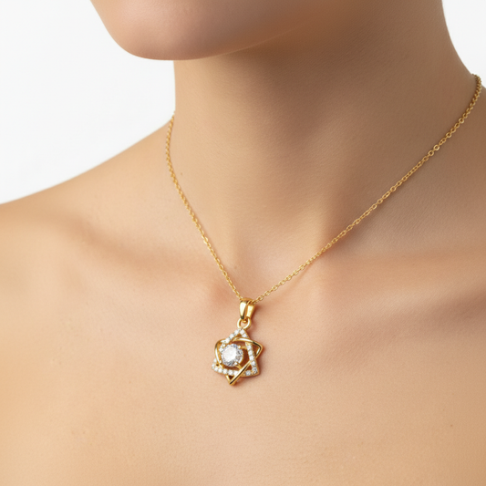 TriAura Halo Round Cut Lab Grown Diamond Pendant