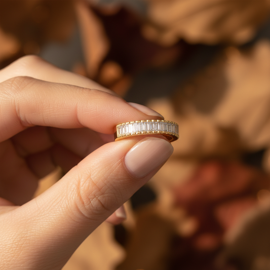 Dynasty Edge Baguette Moissanite Diamond Band