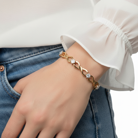 Modern Infinity Lab Grown Diamond Bracelet