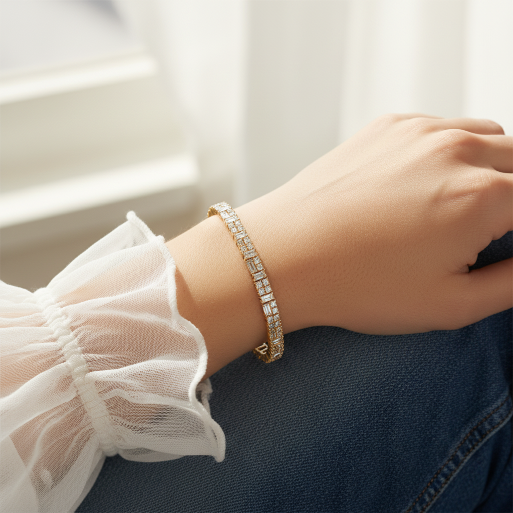 Colin Cowie Dot Dash Moissanite Diamond Bracelet