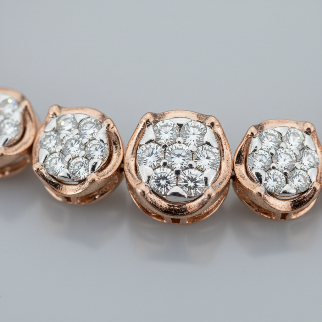 Bezel Set Round Cut Lab Grown Diamond Bracelet