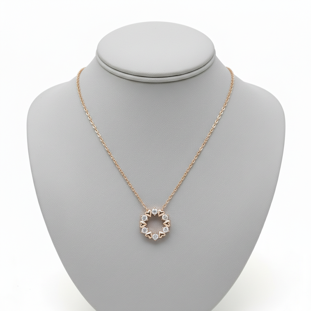 Hearts of Eternity Lab Grown Diamond Circle Pendant