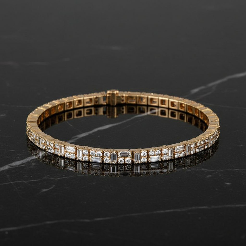 Colin Cowie Dot Dash Lab Grown Diamond Tennis Bracelet