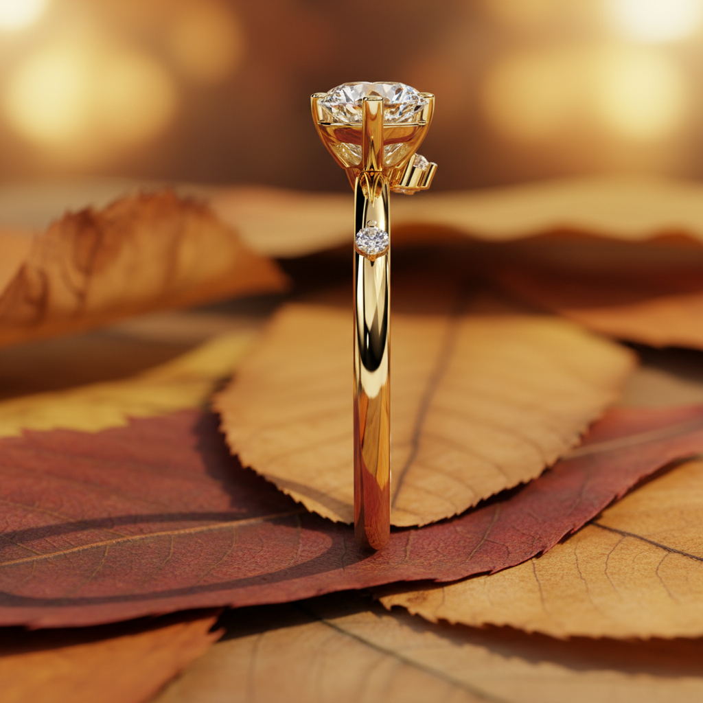 Round Cut Moissanite Diamond VVS Elegance Ring