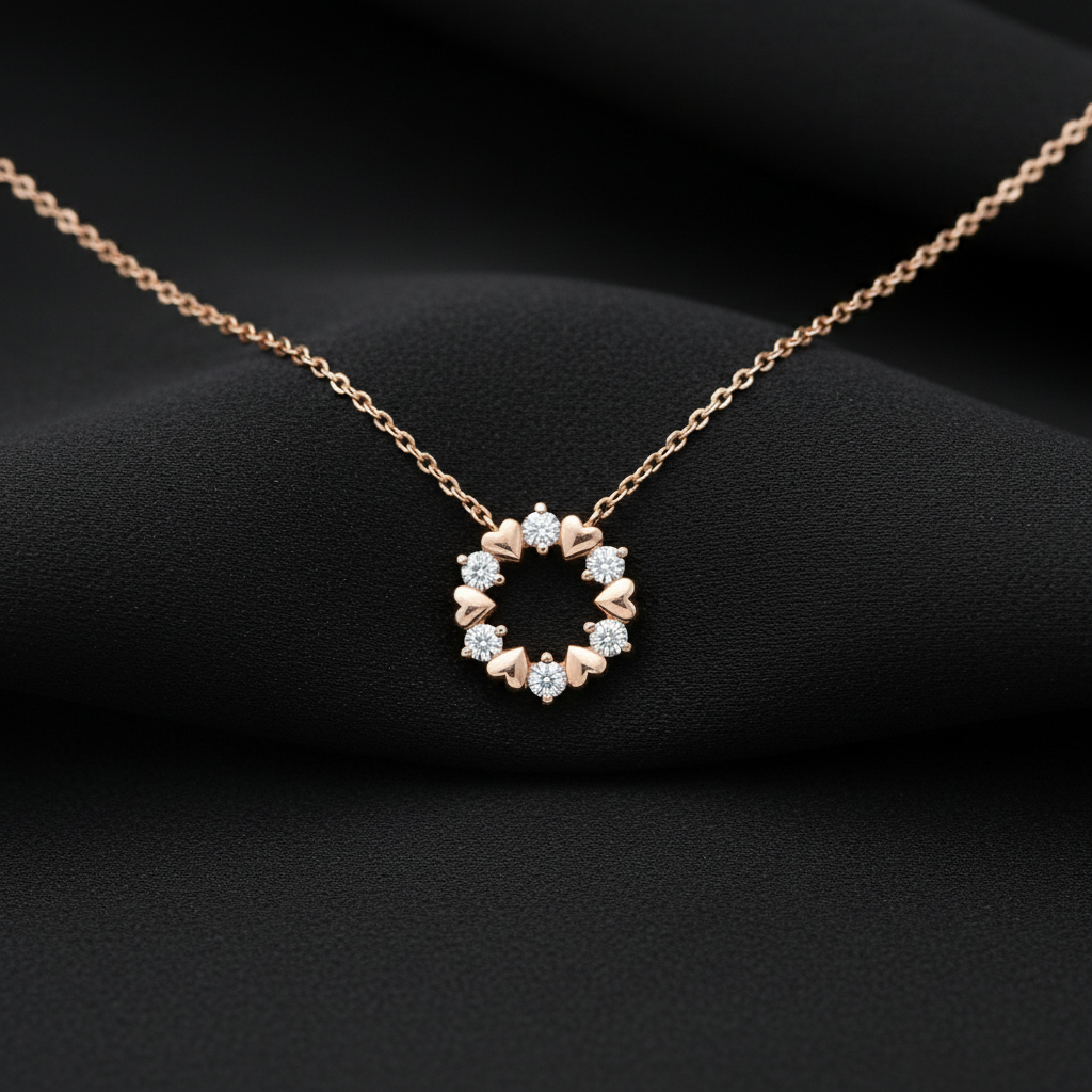 Hearts of Eternity Lab Grown Diamond Circle Pendant
