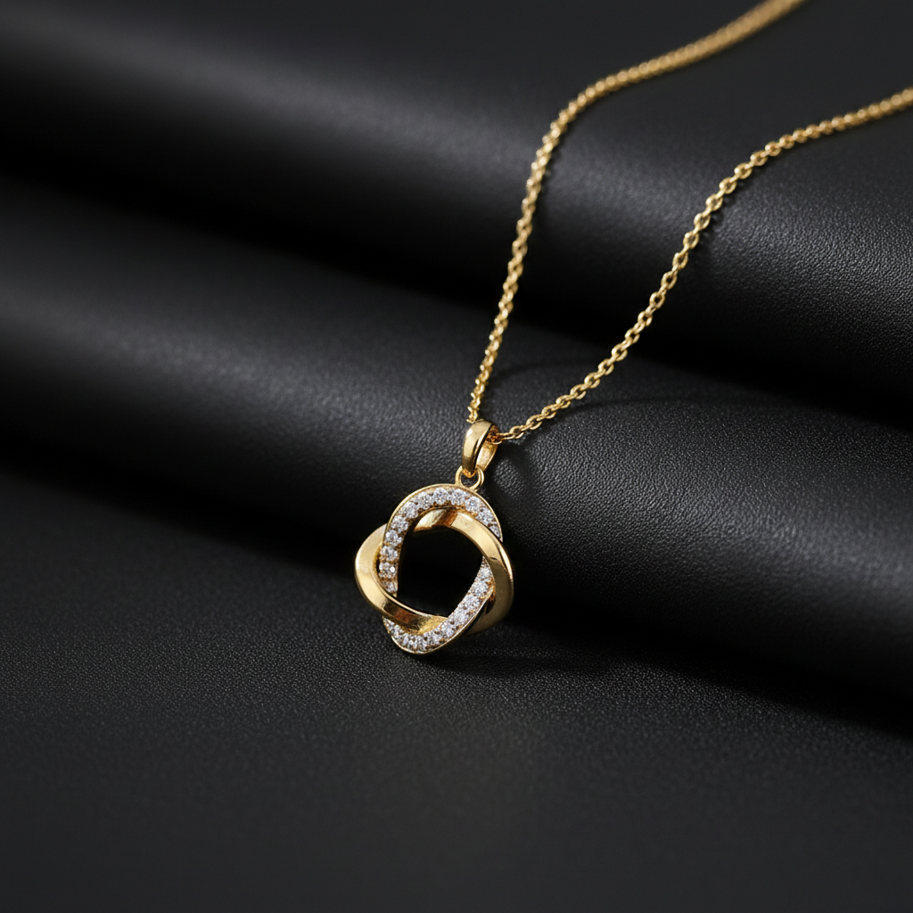 Eternal Unity Lab Grown Diamond Circle Pendant in Yellow Gold