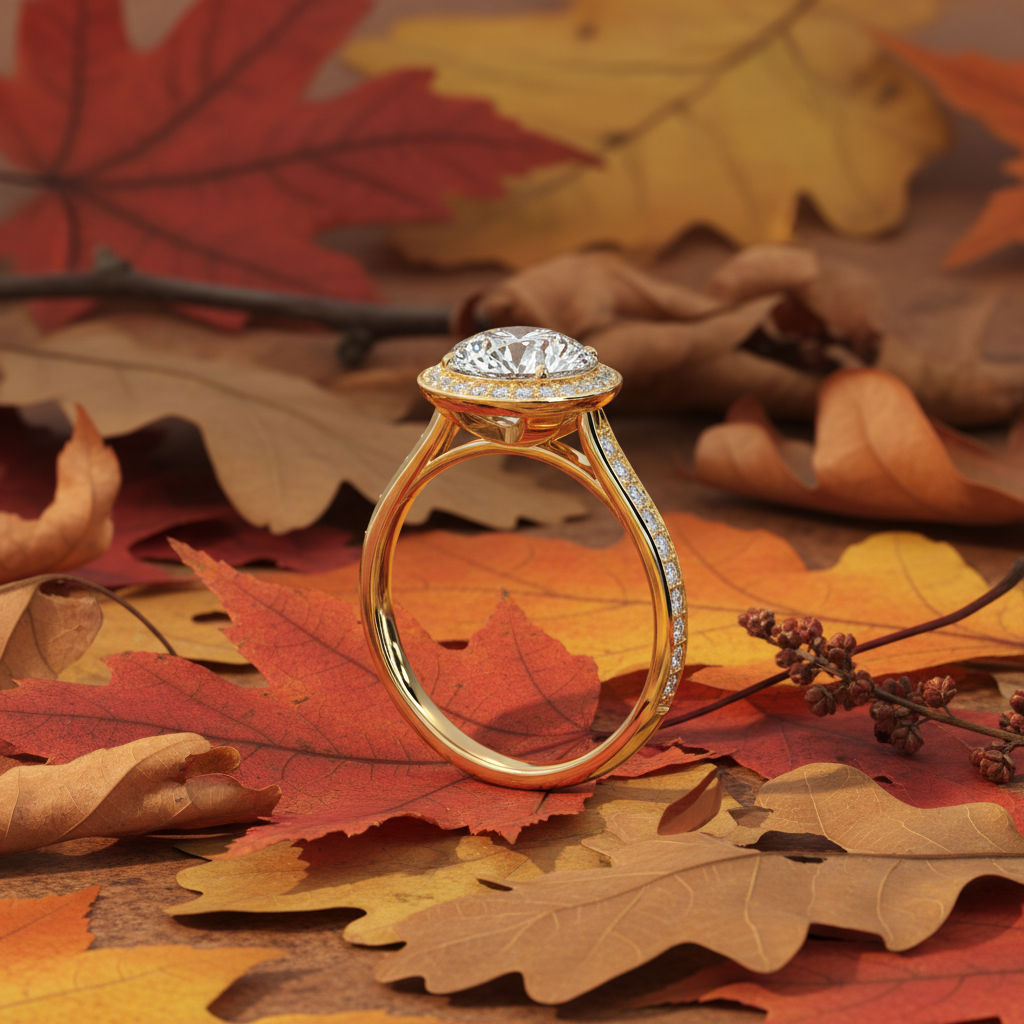 Round Moissanite Diamond Channel Set Wedding Ring