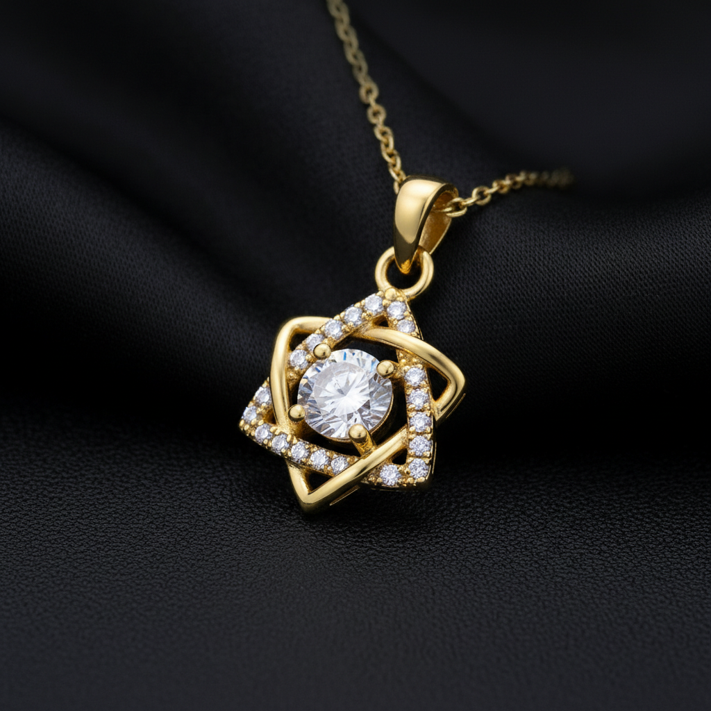 TriAura Halo Round Cut Lab Grown Diamond Pendant