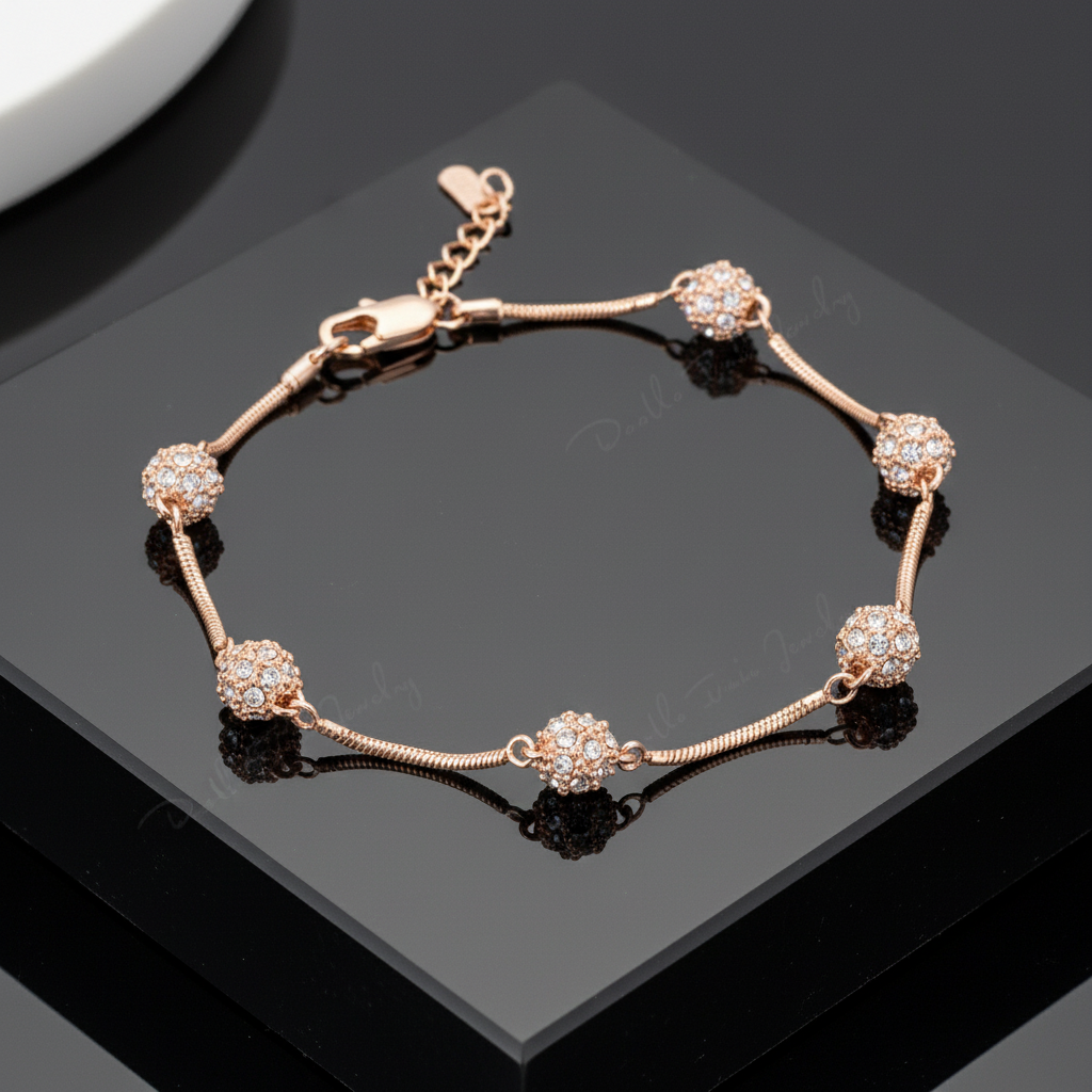 Zavya Radiant Round Cut Moissanite Bracelet