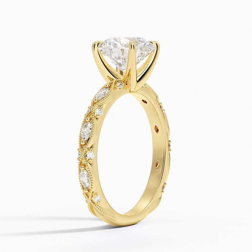 Celestia Milgrain Diamond Engagement Ring