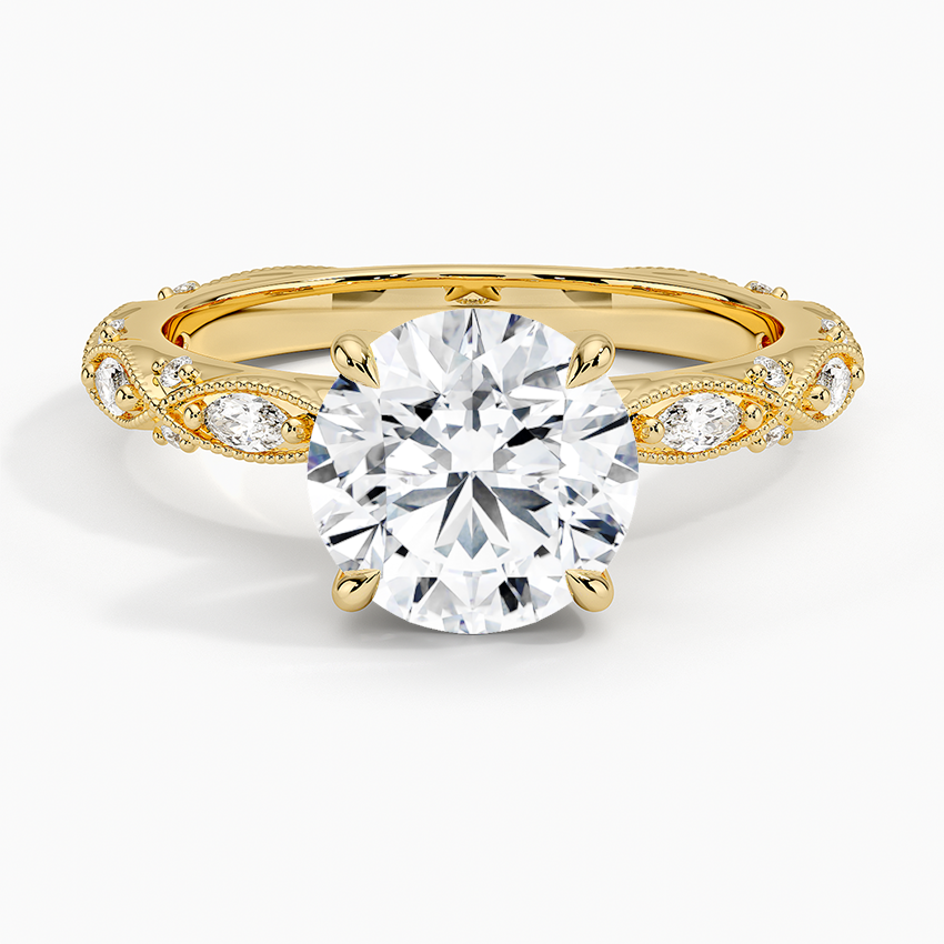 Celestia Milgrain Diamond Engagement Ring