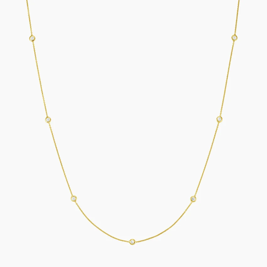 Bezel Strand 18 In. Diamond Necklace