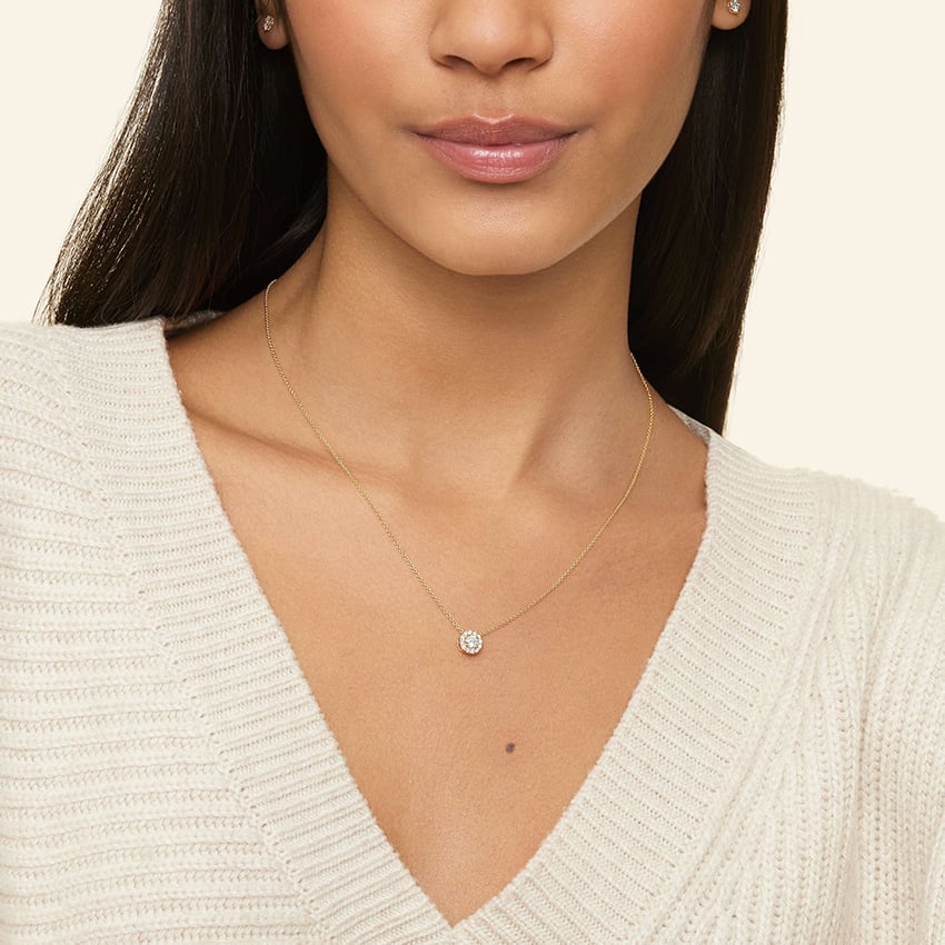 Diamond Halo Pendant necklace