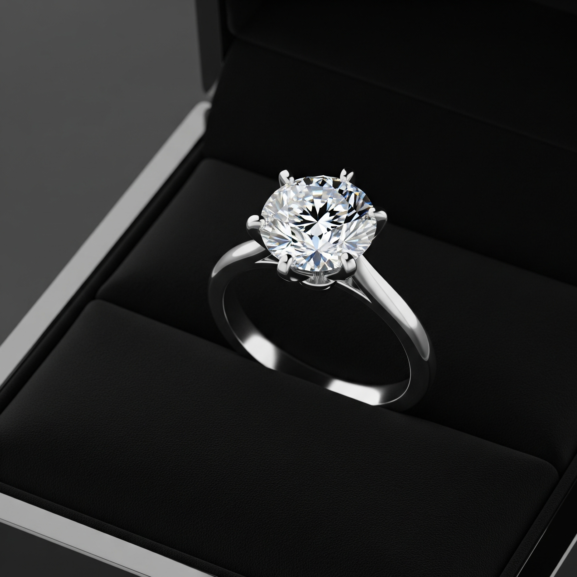 The $99 Diamond Alternative Ring featuring a sparkling CRA-certified moissanite in a sleek silver setting.