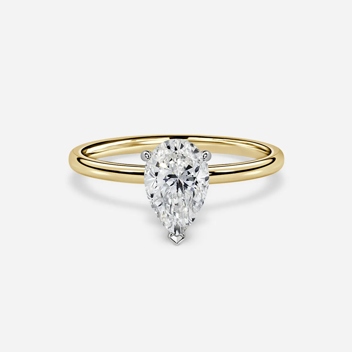 Kate Two Tone Yellow Gold Engagement Ring