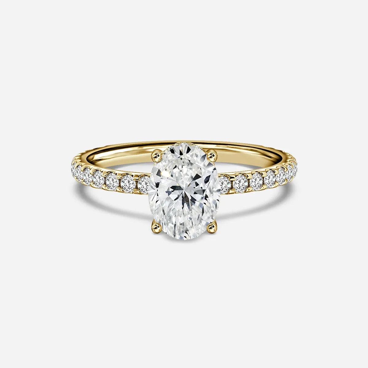 Sadie Yellow Gold Engagement Ring – Round Diamond 18K