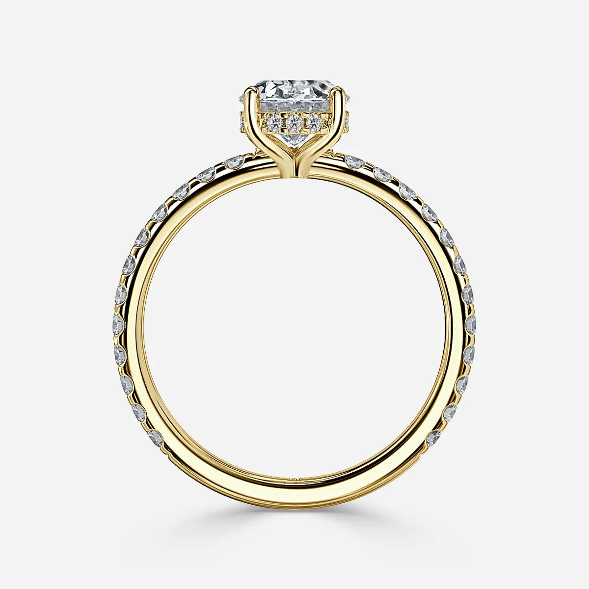Sadie Yellow Gold Engagement Ring – Round Diamond 18K