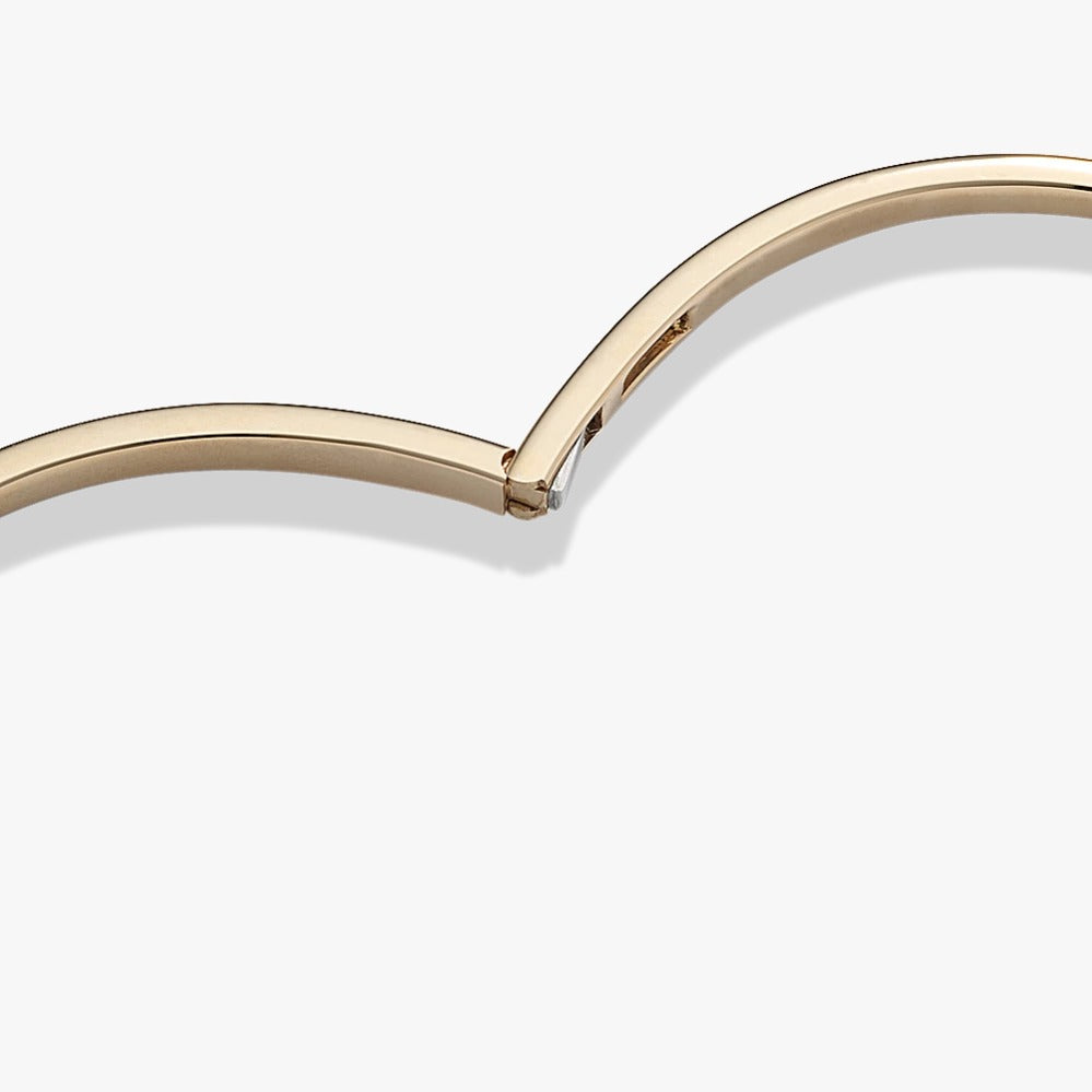 Pave & 14K Yellow Gold Bypass Bracelet (7.25 in)