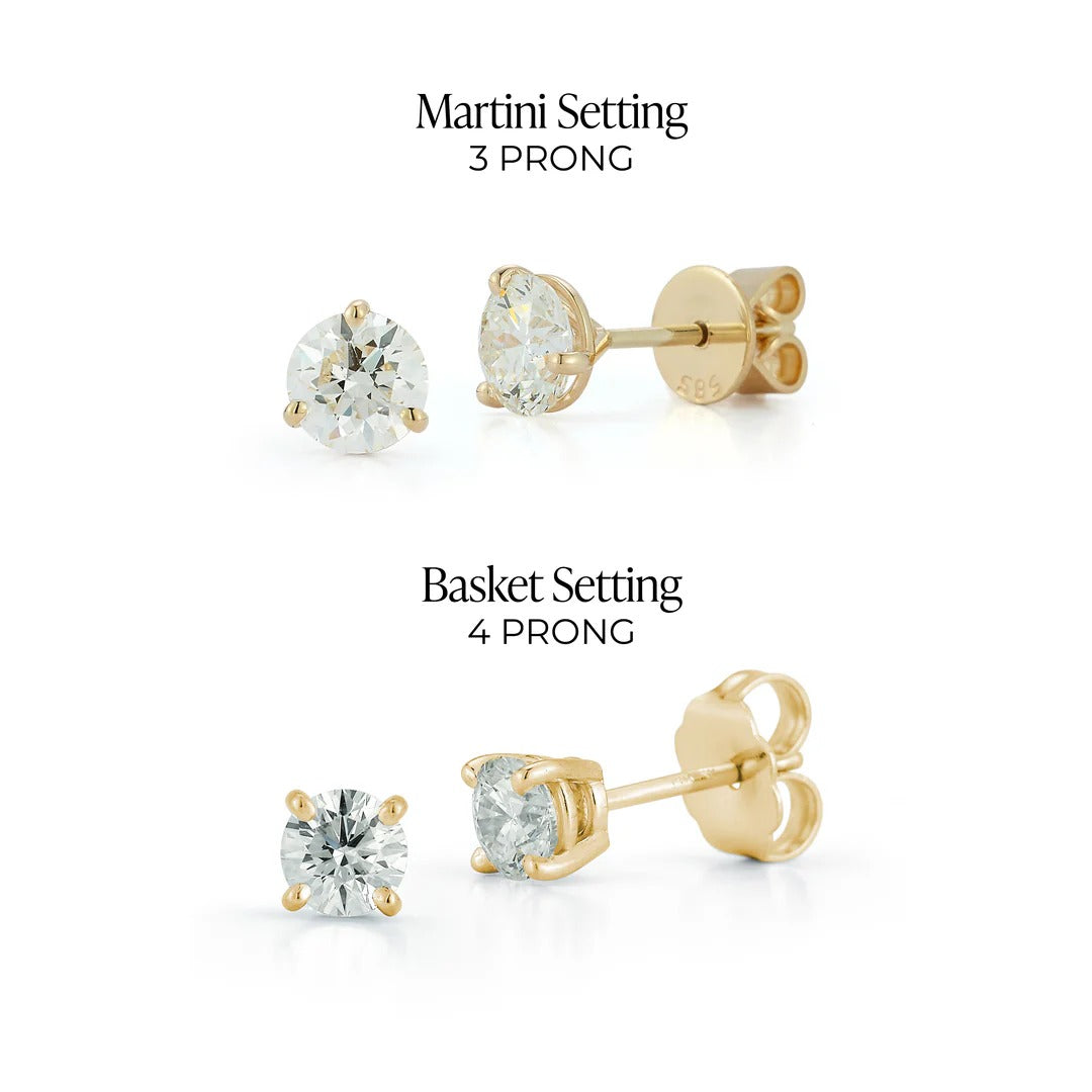 Diamond Solitaire Studs 0.60 Ct. Total Weight