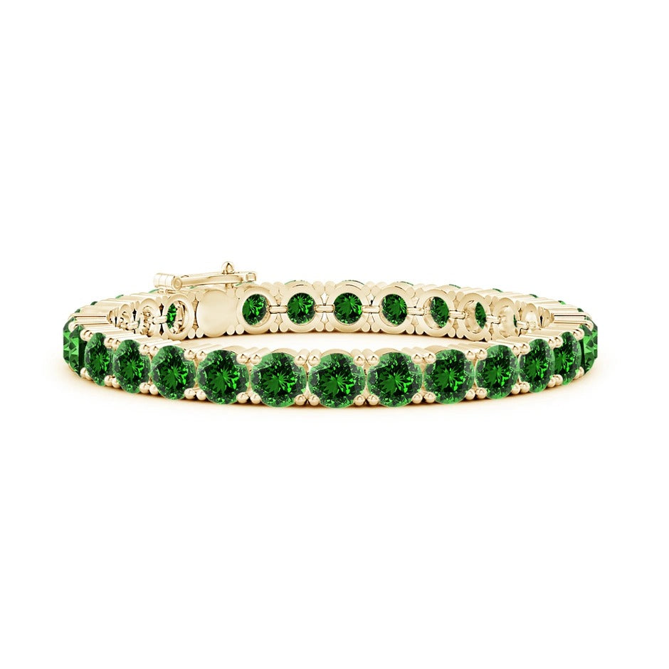 Lab-Grown Classic Emerald Linear Tennis Bracelet