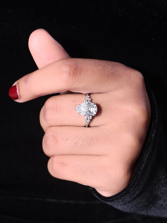 Pear Shaped Lab Diamond Ring